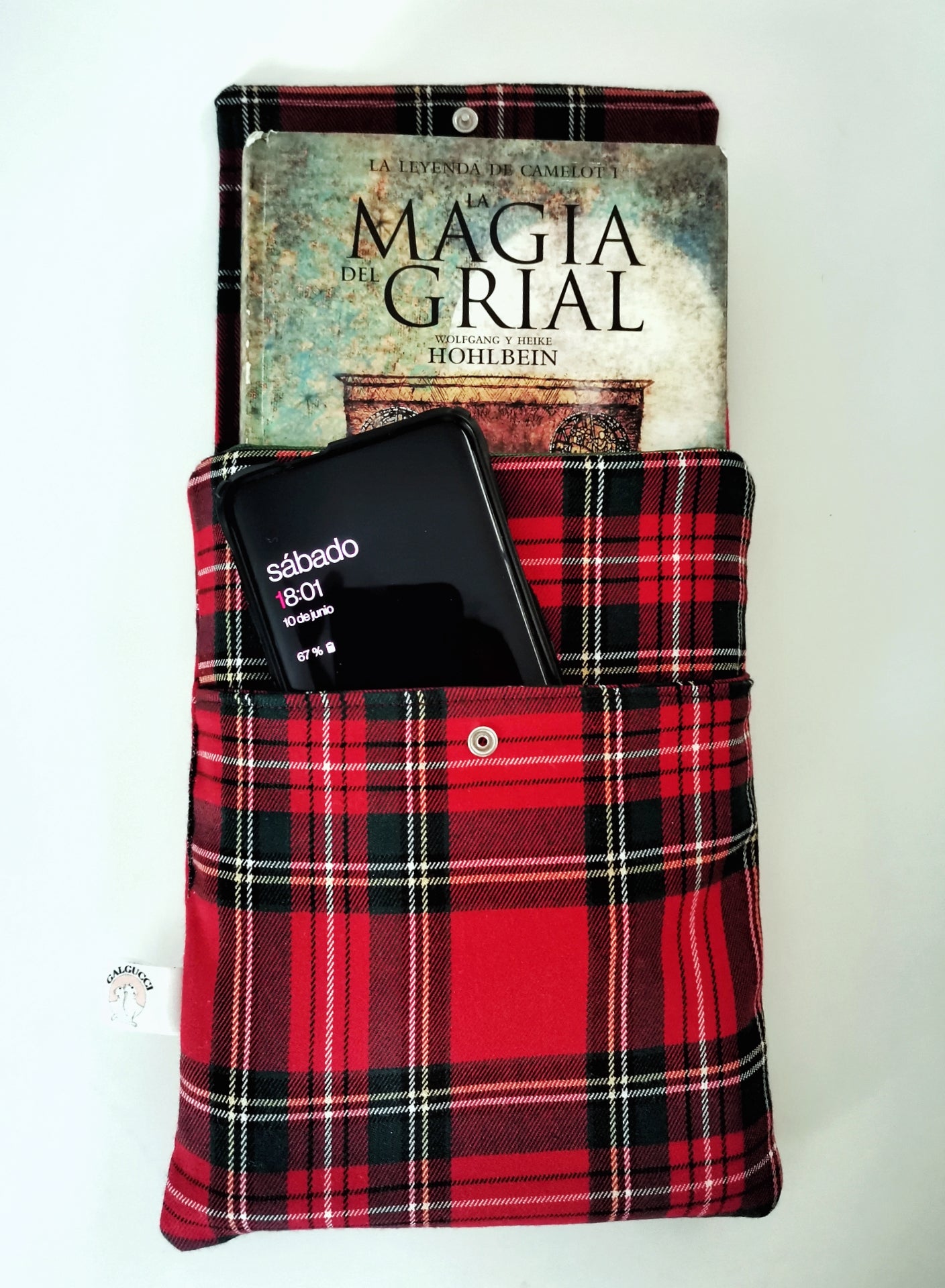 Funda libro con bolsillo